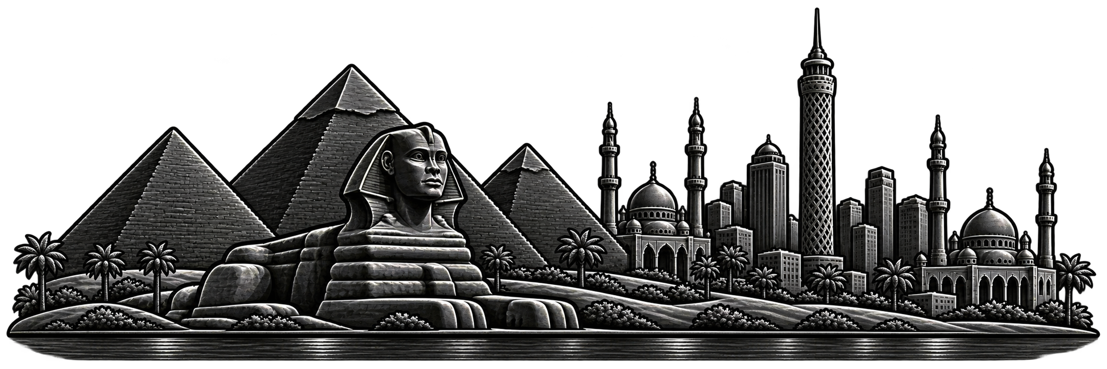 Cairo landmark illustration