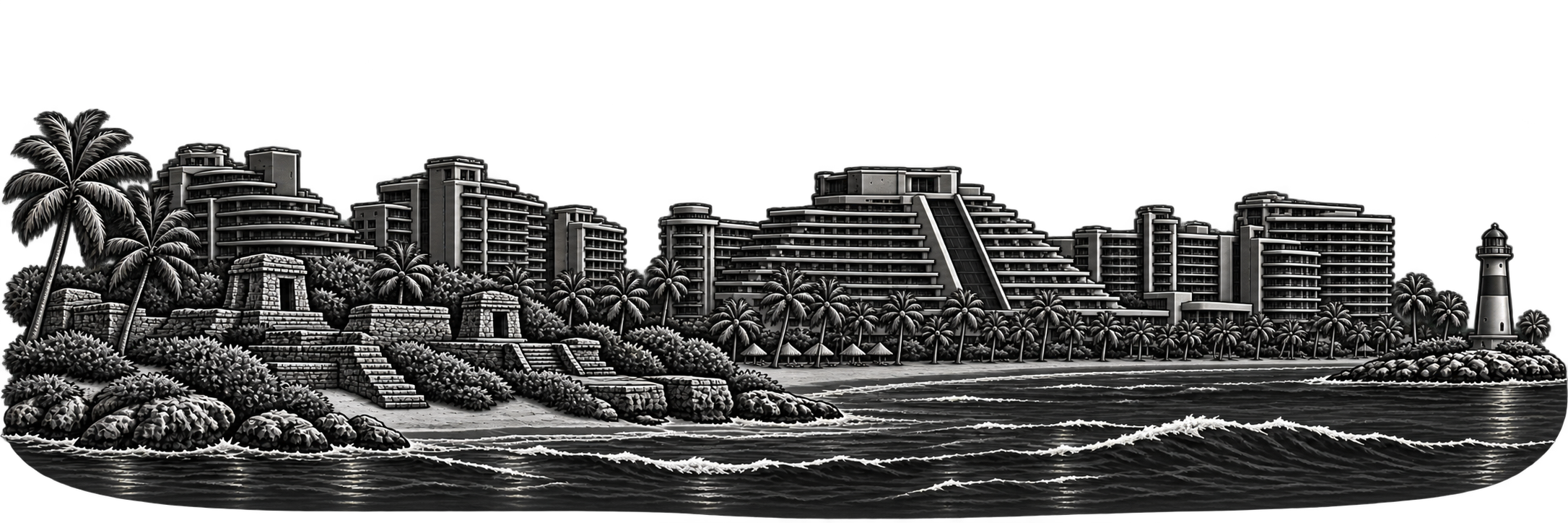 Cancún city skyline
