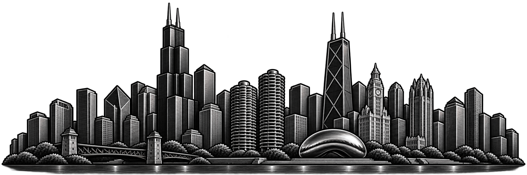 Chicago city skyline