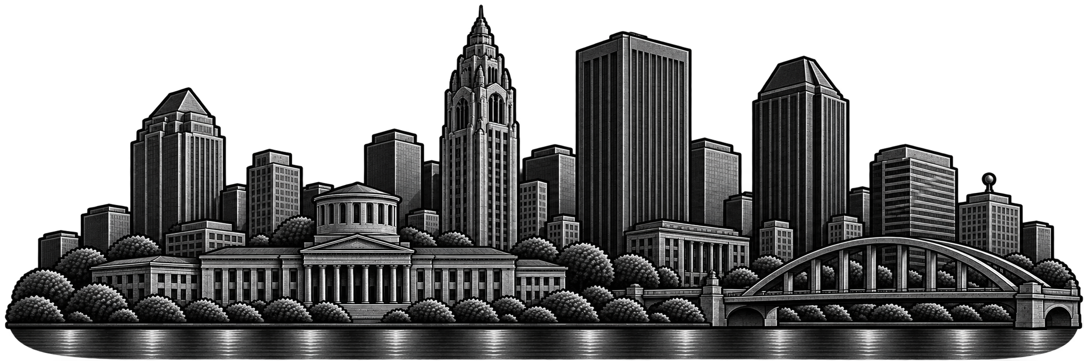 Columbus city skyline