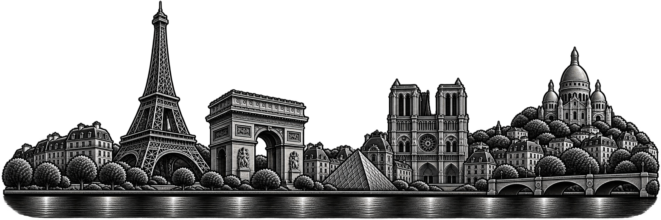 Paris city skyline