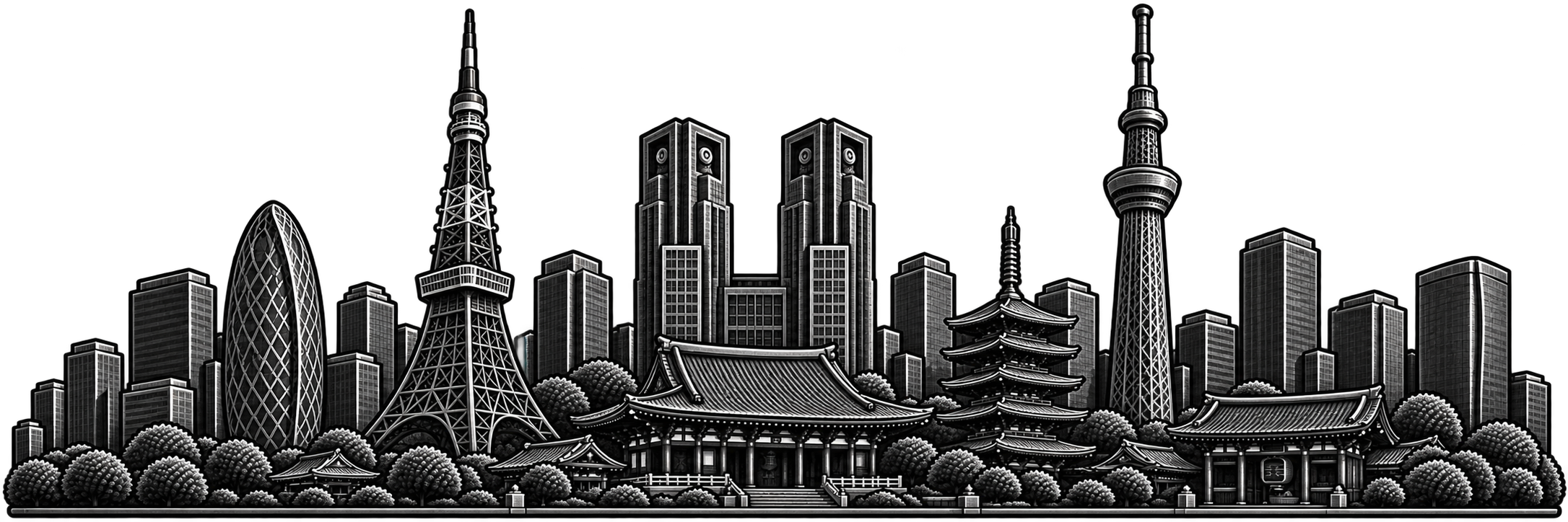Tokyo city skyline