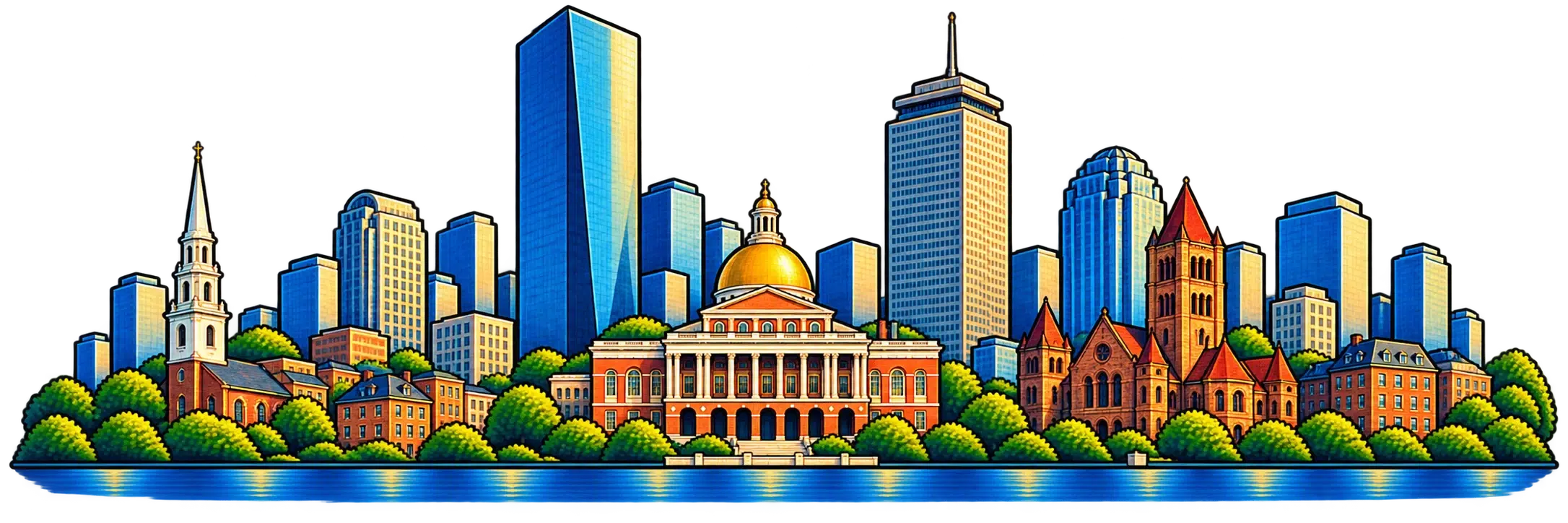 Boston city skyline