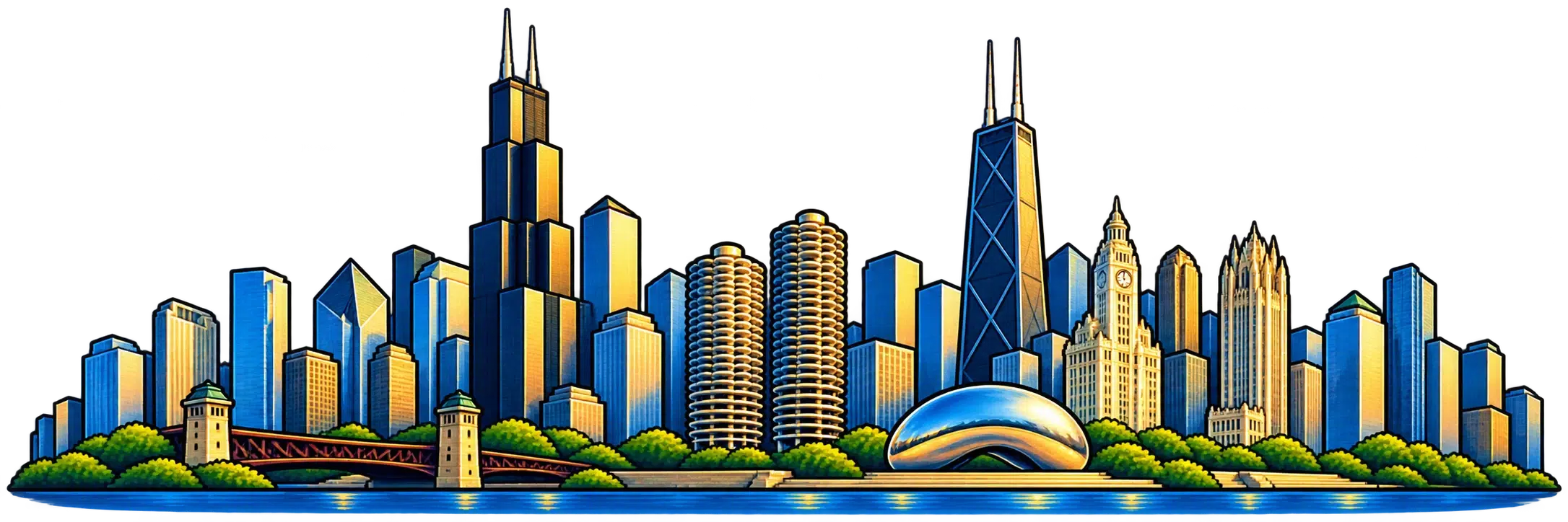 Chicago city skyline