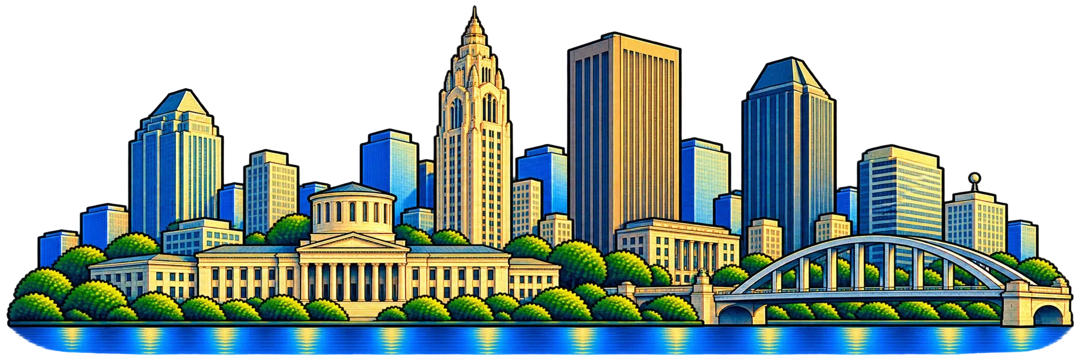 Columbus city skyline
