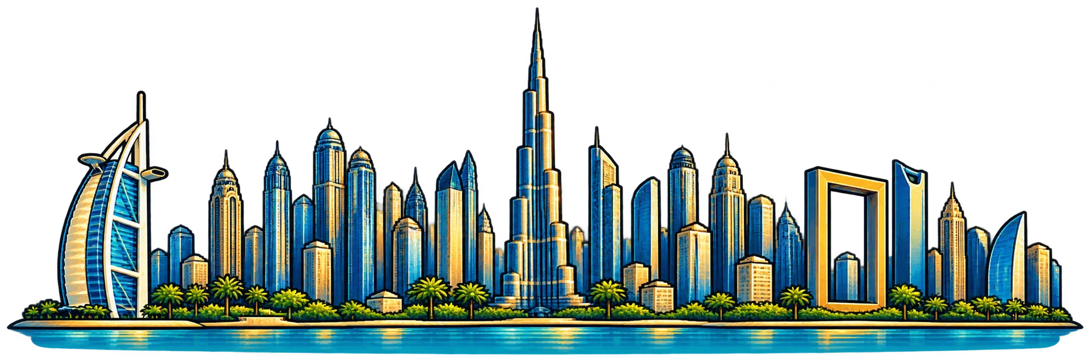 Dubai city skyline