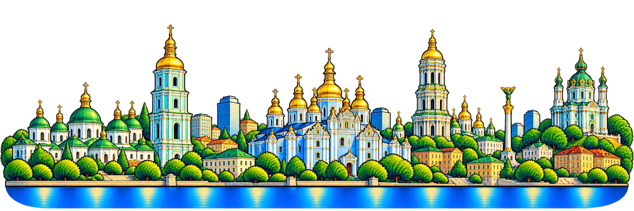 Kyiv city skyline
