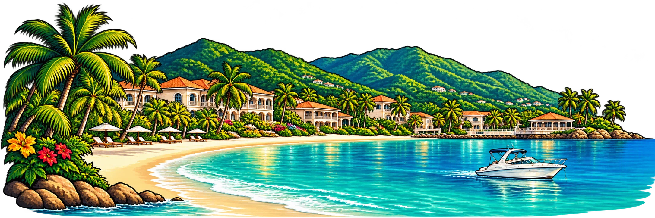 Montego Bay landmark illustration