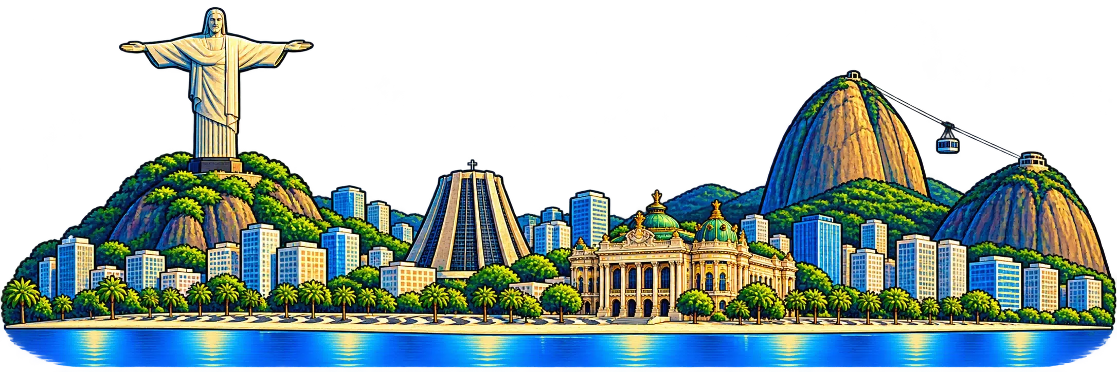 Rio de Janeiro city skyline