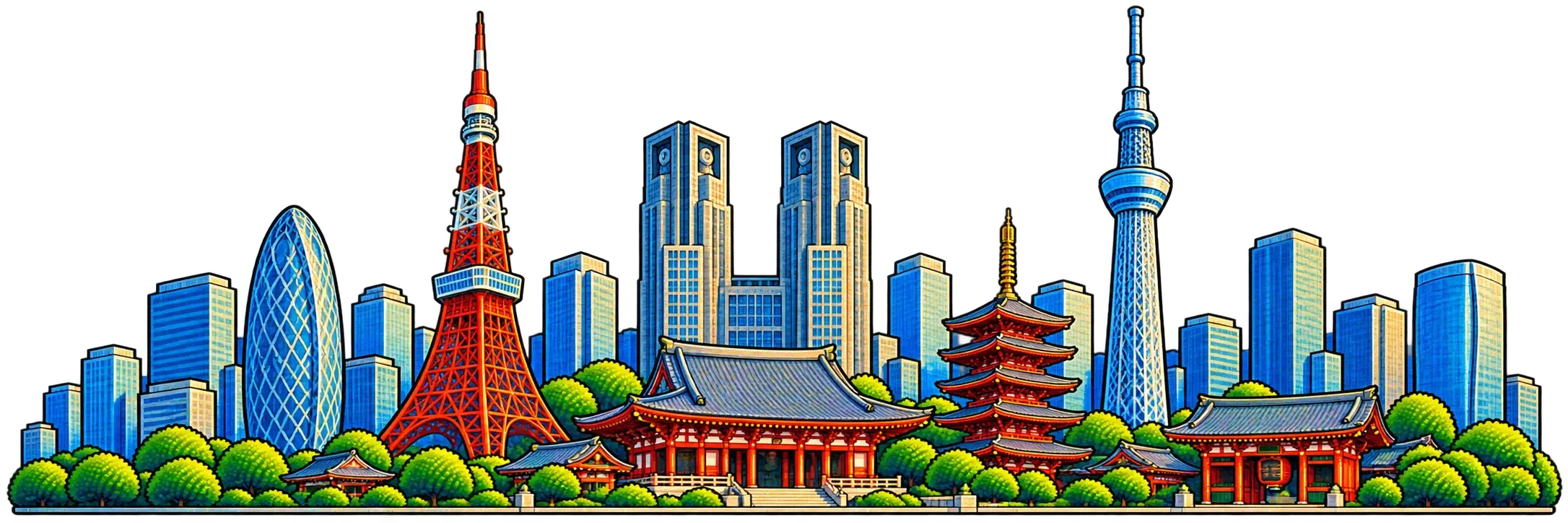 Tokyo city skyline