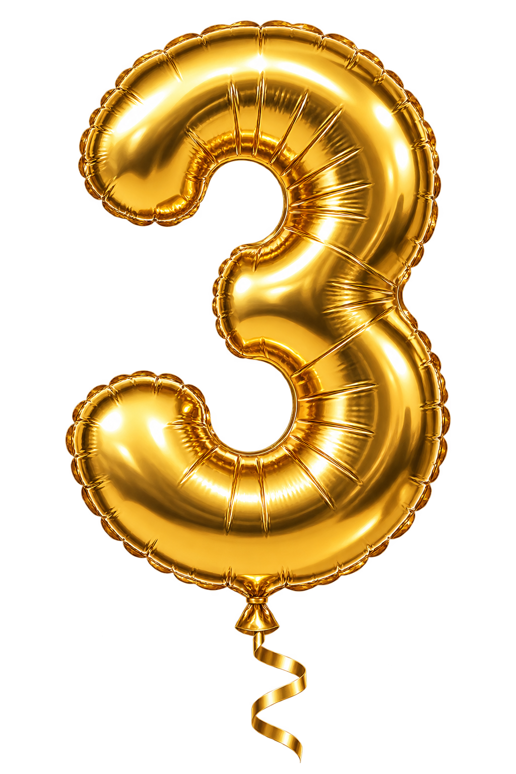 Number 3 balloon