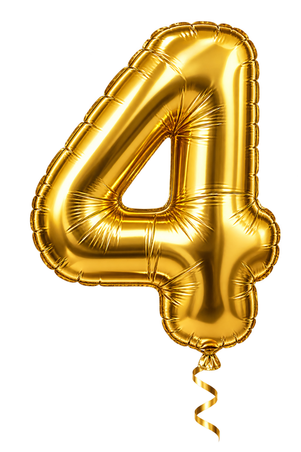 Number 4 balloon