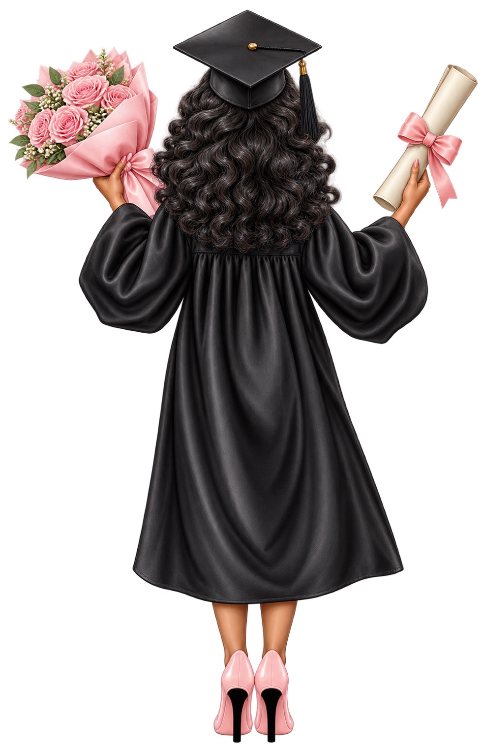 Graduate — Flowers and Diploma