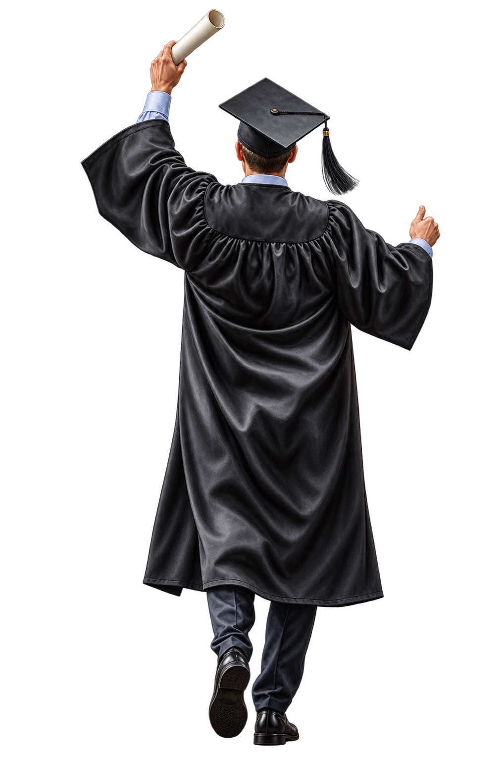 Graduate — Raised Diploma, Light Skin