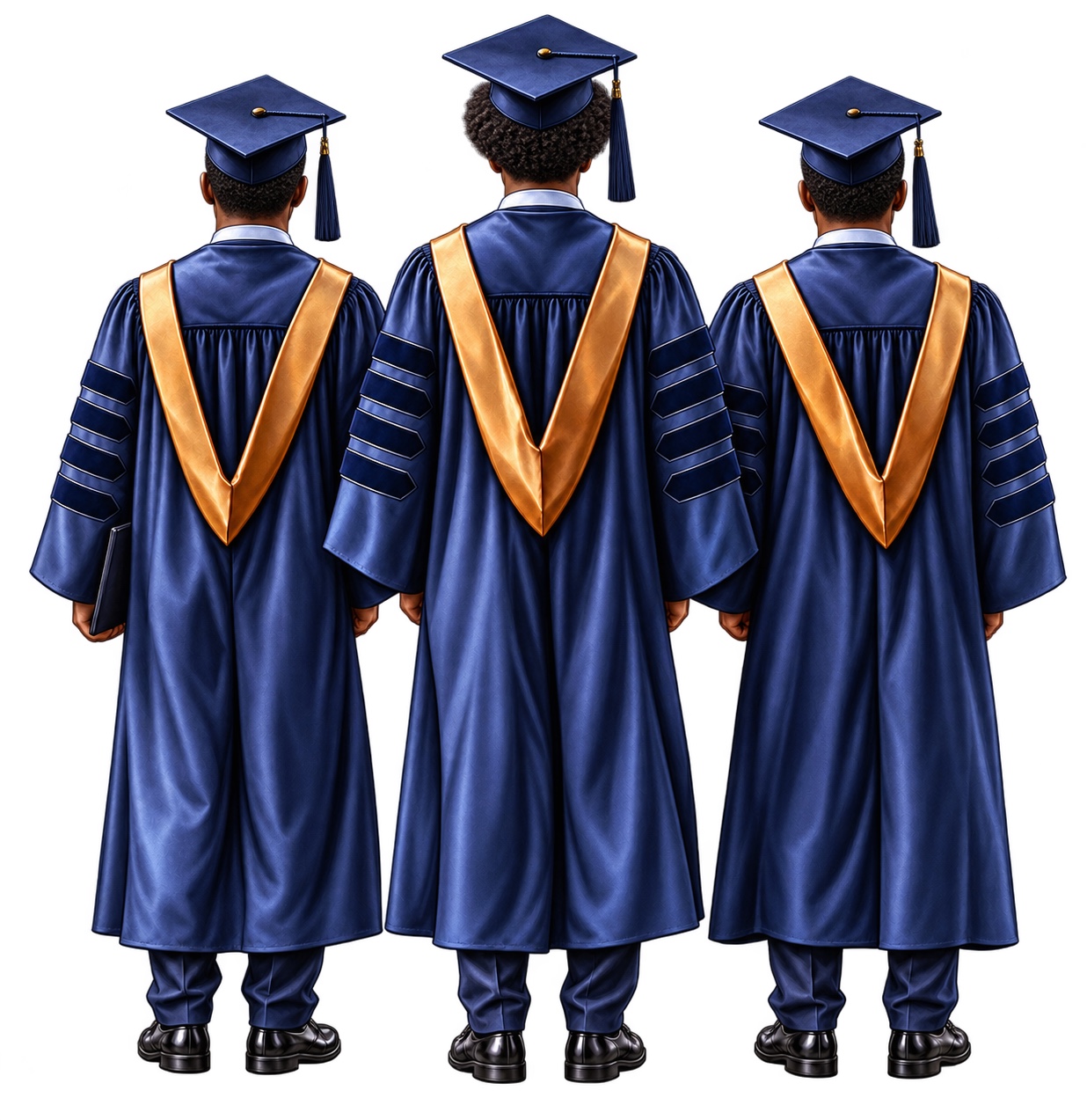 Three Graduates — Dark Skin