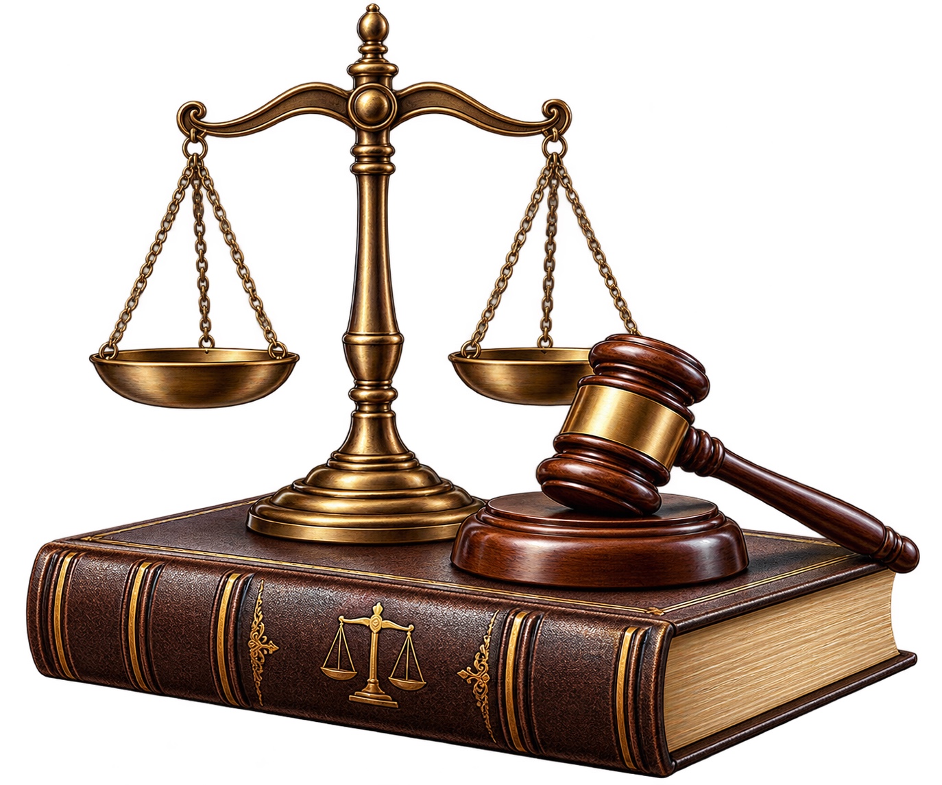 Scales and Gavel on Law Book