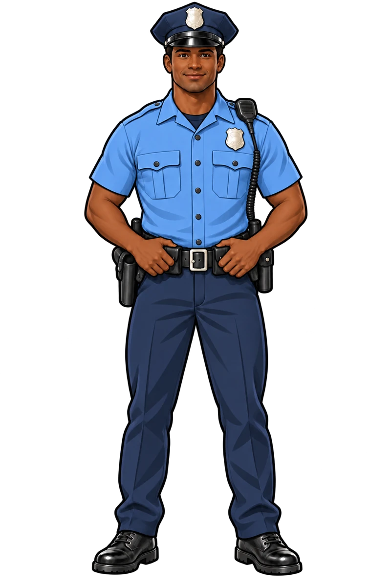 Black police officer