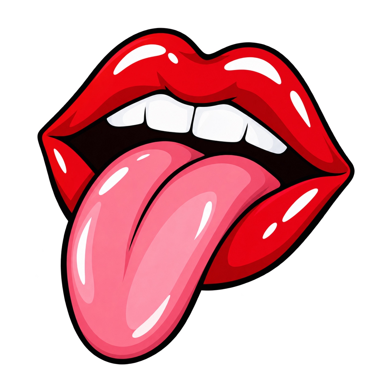 Tongue Out — Angled