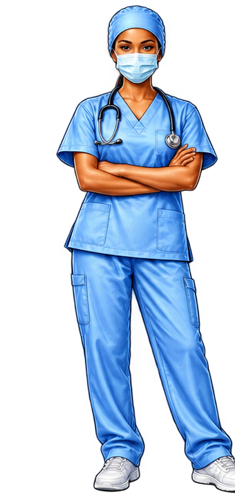 Nurse — Surgical Cap and Mask