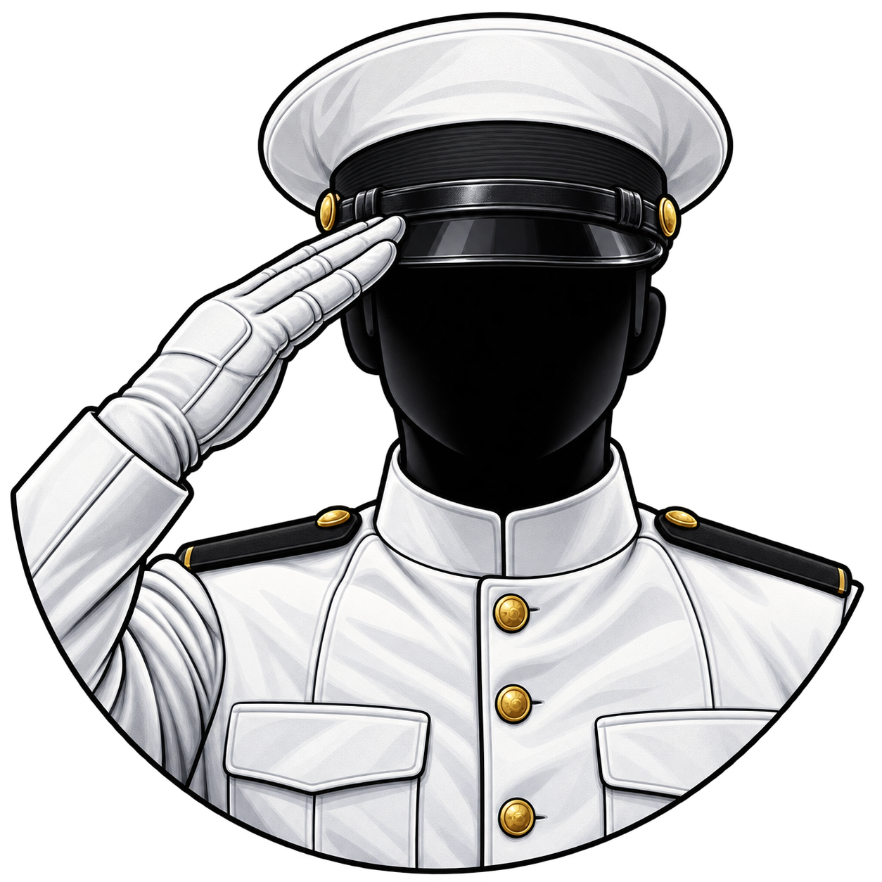 Navy Dress uniform salute