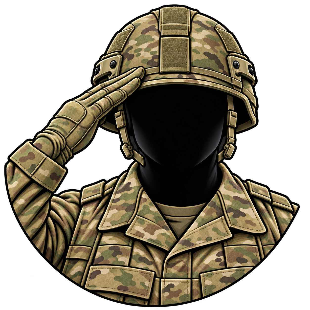 Space Force Helmet salute
